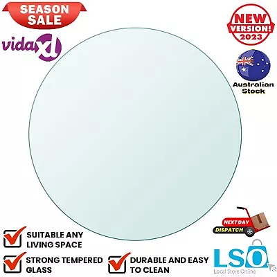 $52.97 • Buy Dining Coffee Table Top Tempered Glass Round 600mm Thickness: 8mm Transparent