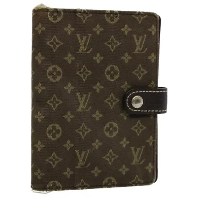 LOUIS VUITTON Mini Lin Agenda PM Day Planner Cover Ebene R20916 LV Auth 56792 • £82.06