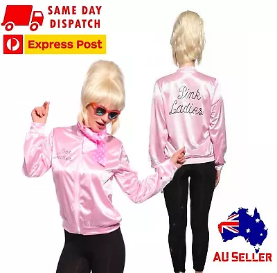 $22.99 • Buy Pink Ladies Jacket Grease 50's 1950's Costume Fancy Dress Up Party Halloween 