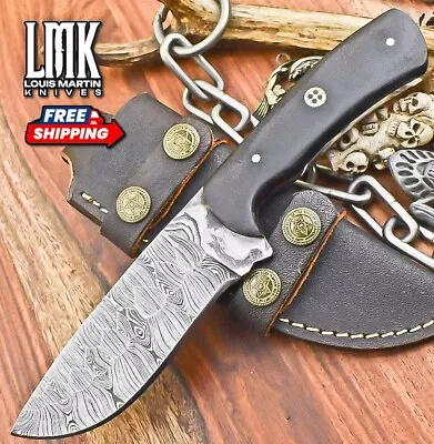 Handmade Skinner Knife Twist Damascus Micarta Hunting Razor Sharp • $4.25