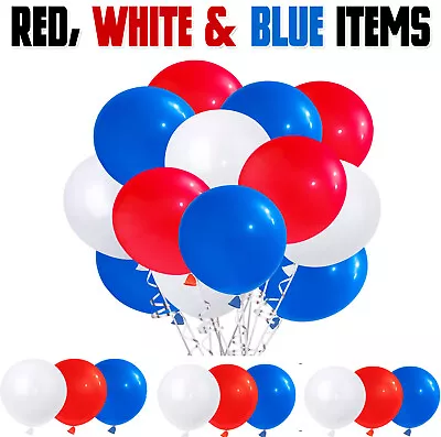Red White + Blue Union Jack FLOWERS Queen Jubilee GB Royal Street Party Decor UK • £2.69