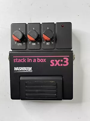 Washburn SX:3 Stack In The Box Distortion Rare Vintage Guitar Effect Pedal • $99.99