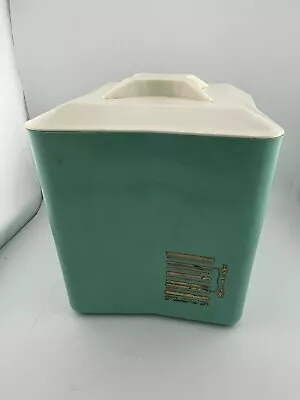 Vintage 1950’s Blue  Turquise / White Canister Flour • $19.95