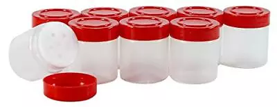 9 Pack 1oz Mini Plastic Spice Jars Bottles Containers With Sifter And Cap • $23.35