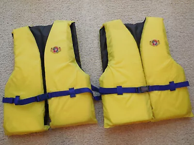 LOT 2 Stearns 2063 Life Vest Jacket Preserver Yellow ADULT Type III PFD Nice!! • $39.99