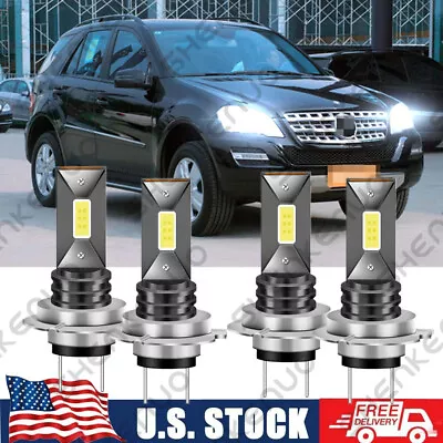 For Benz ML320 ML350 ML500 - Bright 6000K LED Headlight Bulbs Hi & Lo Beam Qty 4 • $33.05