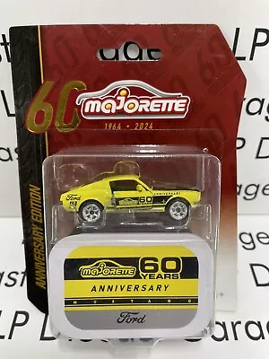 MAJORETTE 1965 Ford Mustang Yellow 60th Ann. 1:64 Diecast Fastback Limited ED • $17.99