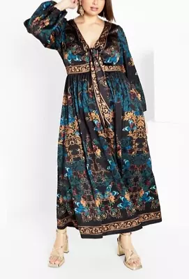 CITY CHIC Ivanna Maxi Dress - Opulent Plus Size XS / 14 NWOT [RRP $189.95] • $80