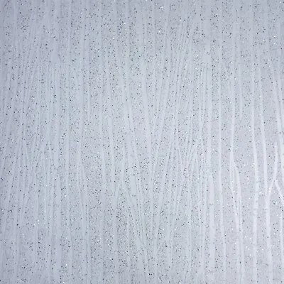 Zebra Lines Mica Sparkle Glitter White 3D Modern Natural Wallpaper Vermiculite  • $4.39