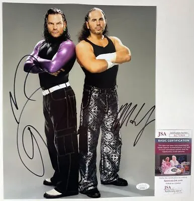 WWE Matt Hardy & Jeff Hardy Signed Hardy Boyz 11x14 Photo D Autograph JSA COA • $124.95