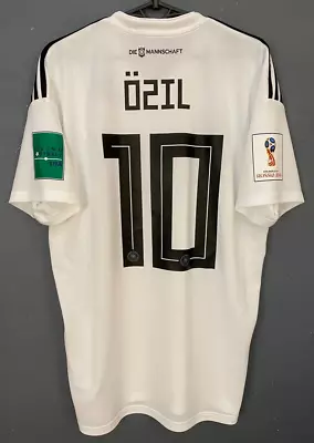 Men's Adidas Germany National 2017/2018 Ozil Soccer Football Shirt Jersey Size L • $77.99