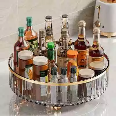 360 Rotating Tray Spice Rack Pantry Cabinet Turntable With Storage Organizer • $26.42