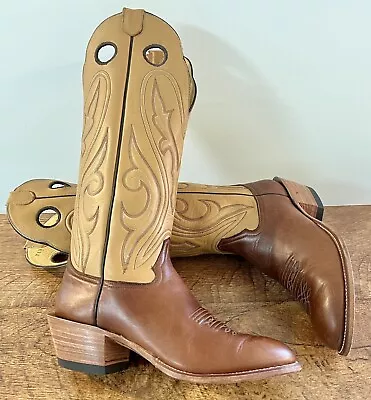 HONDO 10.5 D Brown Buckaroo 14” Tall Riding Cowboy Boots - USA 🇺🇸 • $198