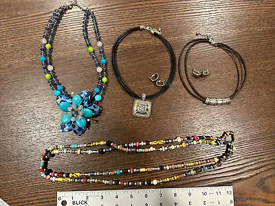 Lot Of Quality Boho Costume Mixed Jewelry Lot W. Beaded Necklace Earrings F • $12.99