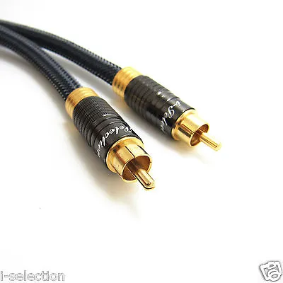 Premium Coaxial Coax Digital RCA Cable Gold Plated S/PDIF Subwoofer 0.5m ~ 20m • $21.99