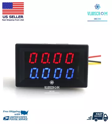 Mini Digital Voltmeter 4 Bits Ammeter DC 200V 10A Car LED Disp Panel Volt Tester • $13.49