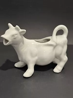 Vintage White Ceramic Cow Shaped Milk Creamer Pitcher Kitchen Farm Decor • $20