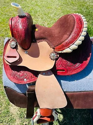 Pony Miniature Western Horse Barrel Saddle 8  Rawhide Cantle With Free Shipping • $189.99
