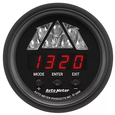 AutoMeter For Z-Series 2-1/16in Tachometer Digital 16000 RPM W/ LED Shift Light • $208.73