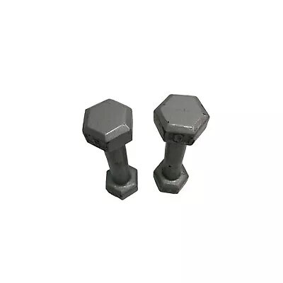 Set Of 2 Dumbbells 3 Pounds (Lb) Each Hex Cast Iron Free Weights ( 6 Lbs. Total) • $14.77