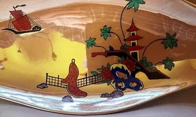 Noritake Art Deco Striking Celery Set W/Salts Pagoda Sampam  Island Robed Person • $36.95