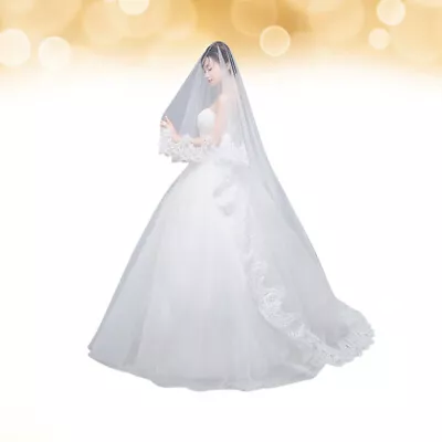  280 Cm Lace Mantilla Wedding Dresses For Bride Double Layer • £14.39