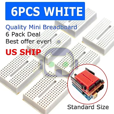 6pcs White Breadboard SYB-170 Tie-points Solderless Prototype PCB Circuit Board  • $5.99