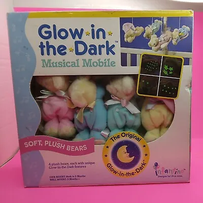 Vintage Infantino Glow In The Dark Musical Mobile Bears Stars Lullaby • $49.99