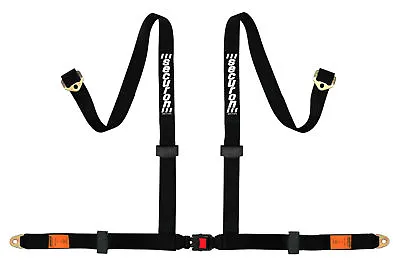 NEW Securon 629 / Black 4 Point Racing Rally Race Harness With Anchor Plates • £36.95