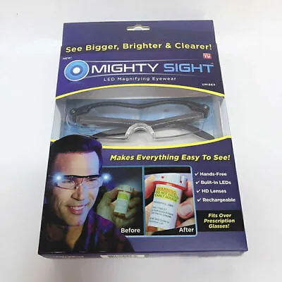 £13.90 • Buy Mighty Sight Led Magnifying Eyewear Hd Rechargeable Glasses - As Seen On Tv Uk