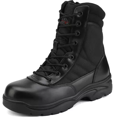 Men's Steel Toe Safety Work Boots Non-Slip Waterproof Military Tactical Boots • $47.69