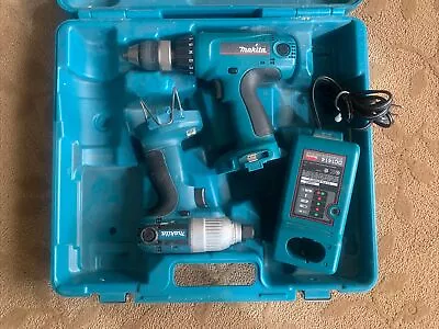 Makita 14.4v Hammer Drill 6337D Impact Drill 6935FD Case & Charger Works • $50