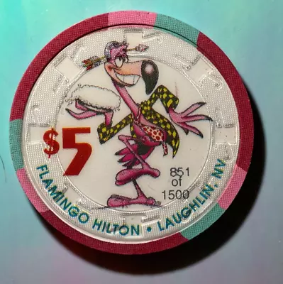 ⚡️❄️ Casino Chip OMG 😳 $5 Flamingo Hilton Jokester Laughlin⚡️❄️⚡️❄️⚡️ • $1