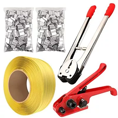 3280ft Polyester Strapping Kit Heavy Duty Pallet Banding Tensioner Tool Sealer • $95.90