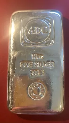 $495 • Buy 10 Oz ABC Silver Bullion Bar 999.5 Purity.