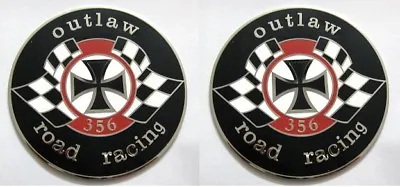 Car Badge-356 Outlaw Road Racing Car Grill Badge Emblem-set Of 2pcs Emblem Logos • $167.98