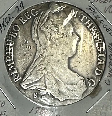 Original Maria Theresa Thaler Coin 1780X Guenzburg Mint Hafner 27b Silver Taler • £675.50