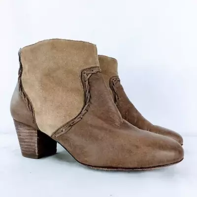 Modern Vintage Delilah Leather & Suede Granny / Prairie Ankle Boots • $35