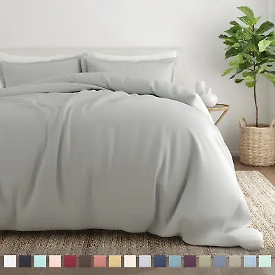 $17.99 • Buy Kaycie Gray So Soft Collection Duvet Cover & Shams Luxurious Comfort Extra Soft