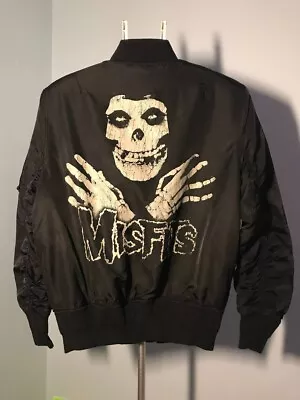 Misfits Bomber Jacket Hard Rock Band Merch 2017 M Size H&M Divided • $85