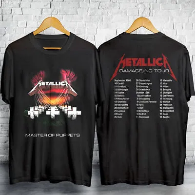 1986 Metallica Men's Master Of Puppets European Tour T-shirt S-3XL For Fans • $9.99