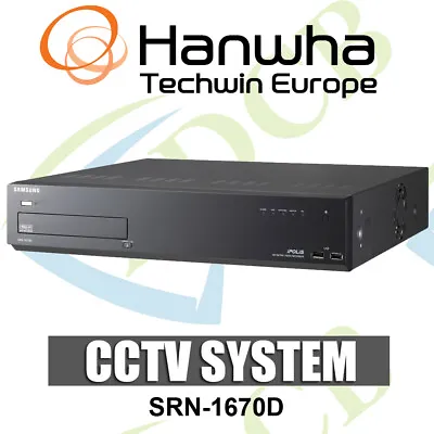 Samsung SRN-1670DP 16CH NVR IP CCTV RECORDER 1080P HD DVD HDMI VGA PTZ 1TB HDD • £100