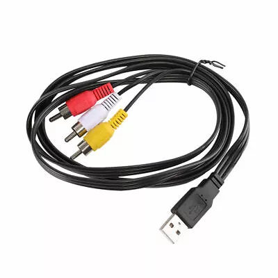 USB To 3RCA Cable Male Jack Splitter Audio Video AV Composite Adapter Cable US • $8.99