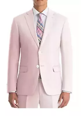 Lauren Ralph Lauren Men Blazer Size 44R Men Fine Linen Suit Jacket Pink NWT • $99