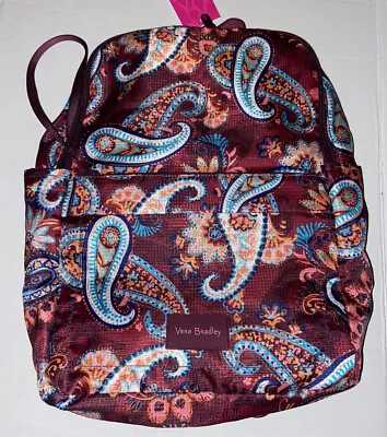 NEW Vera Bradley Reactive Packable Large Backpack Bag Paisley Jamboree Totes • $39.99