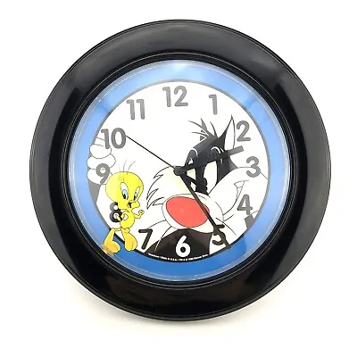 $29.99 • Buy Looney Tunes Clock Westclox 1998 Tweetie And Sylvester Warner Bros Cartoon Vtg