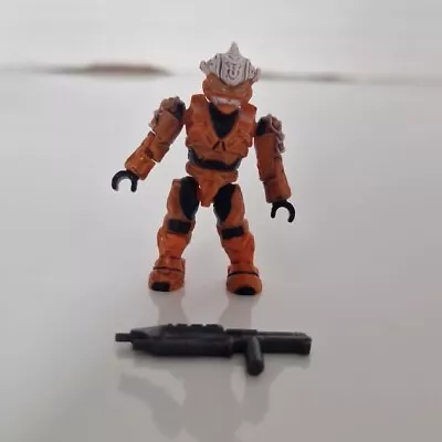 Halo Mega Bloks Orange Hayabusa Figure W/ Assault Rifle | Mattel Toys Minifigure • £8