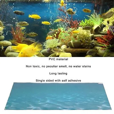 3D Sea Pattern Fish Tank Background Sticker PVC Self Adhesive Aquarium Poster • $13.10