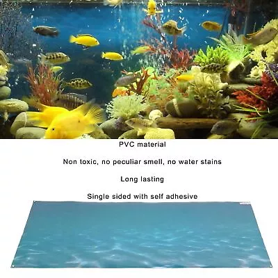 3D Sea Pattern Fish Tank Background Sticker PVC Self Adhesive Aquarium Poster • $16.48