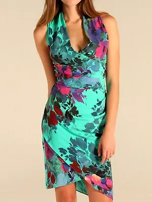 Nicole Miller Botanic Stretch Silk Dress Size 6 • $225
